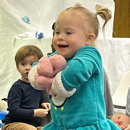 Girl with Down syndrome