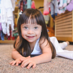 Child smiling at camera