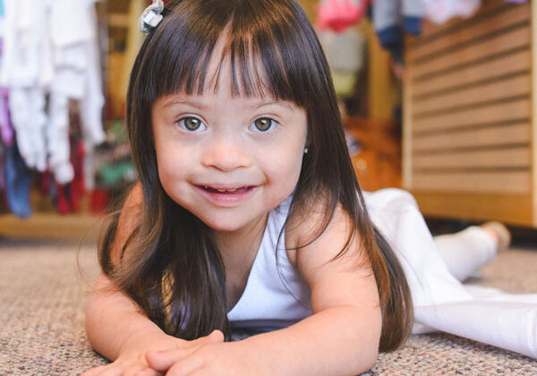 Child smiling at camera