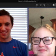 Alec and Olivia during a GiGi's At Home tutoring session.